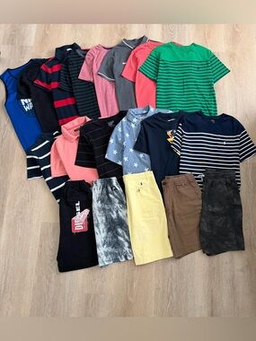 Ralph Lauren Teen Boys Clothing Bundle – TShirts & Shorts, Size 14–16, 19 Pieces
